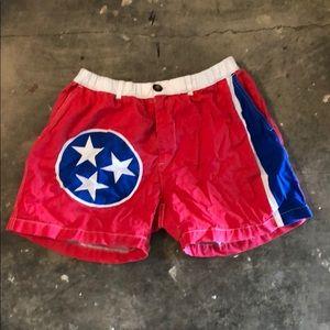 Chubbies TN state flag shorts